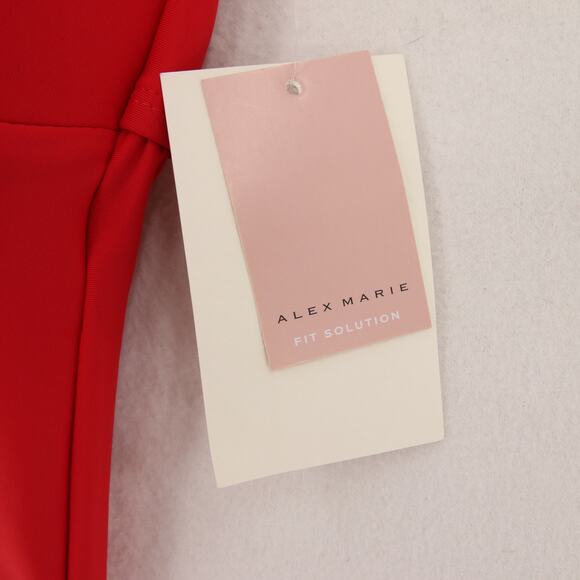 Alex Marie Tankini Swim Top Red V Neck Cutout Back Padded Bra Size Medium NWT - Picture 11 of 13